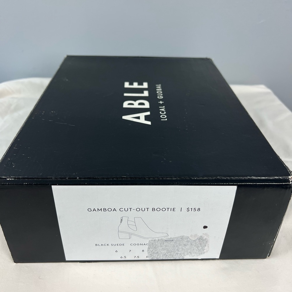 FINAL SALE Able Gamboa Cut-Out Bootie Ash Grey Suede | Size 9.5 - Picture 10 of 10